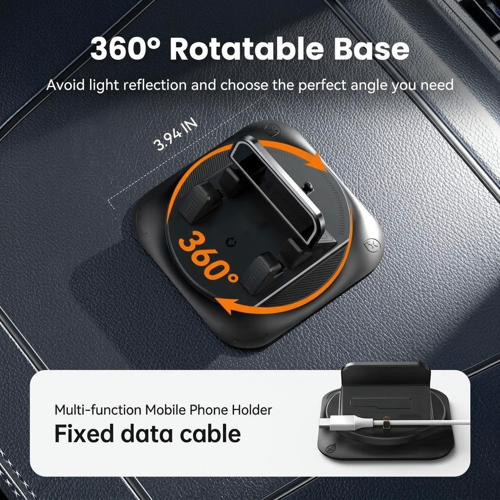 360 Degree Rotational Car Dashboard Phone Mount.