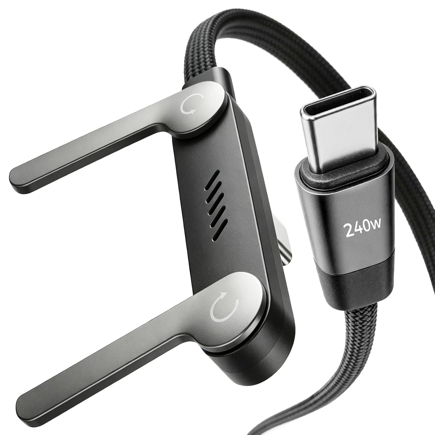Fast-Charging Cable with Invisible Stand | USB-C & Lightning