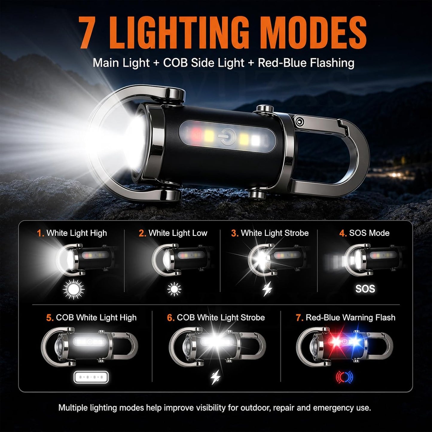 Rechargeable Mini Keychain Pocket Torch VIP