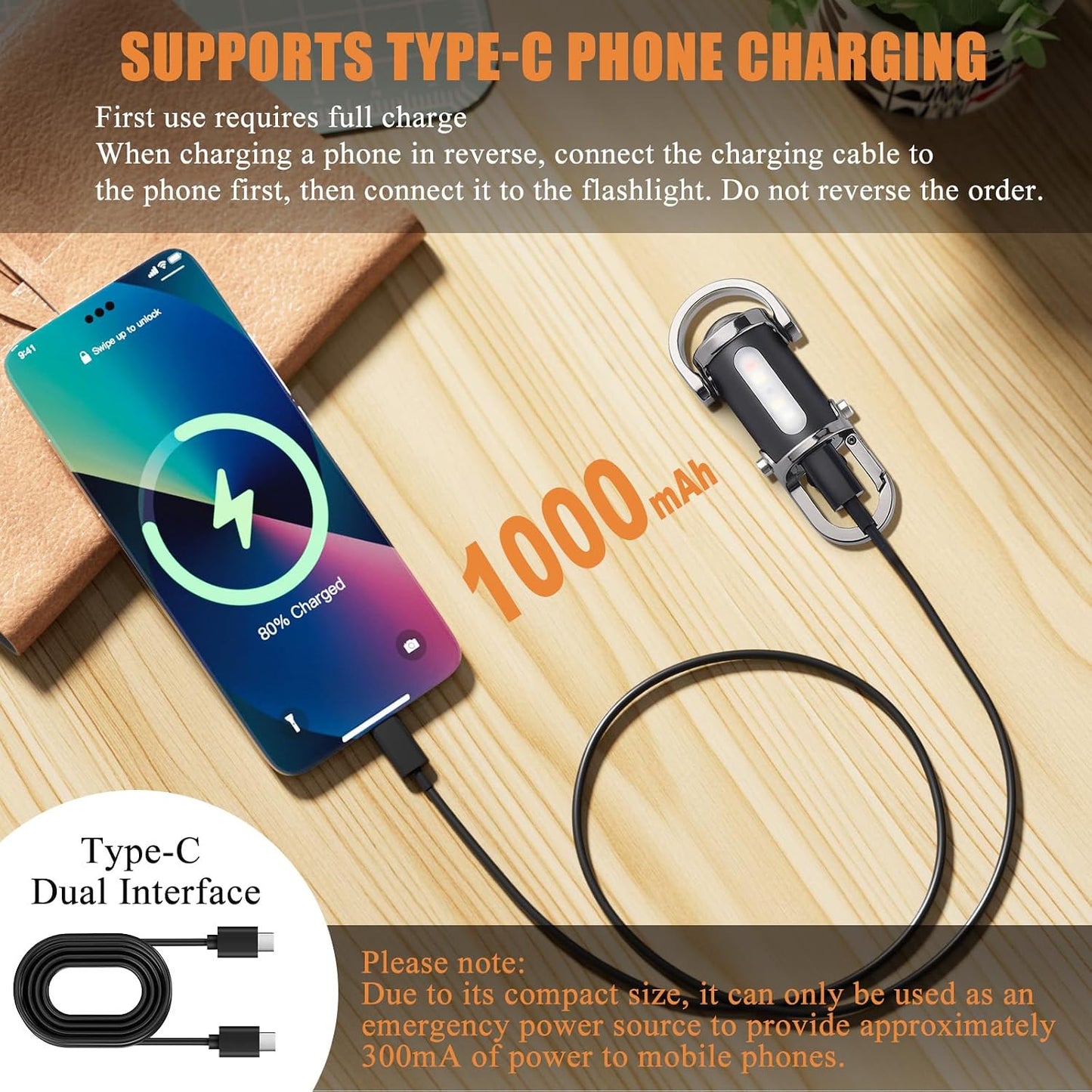 Rechargeable Mini Keychain Pocket Torch VIP