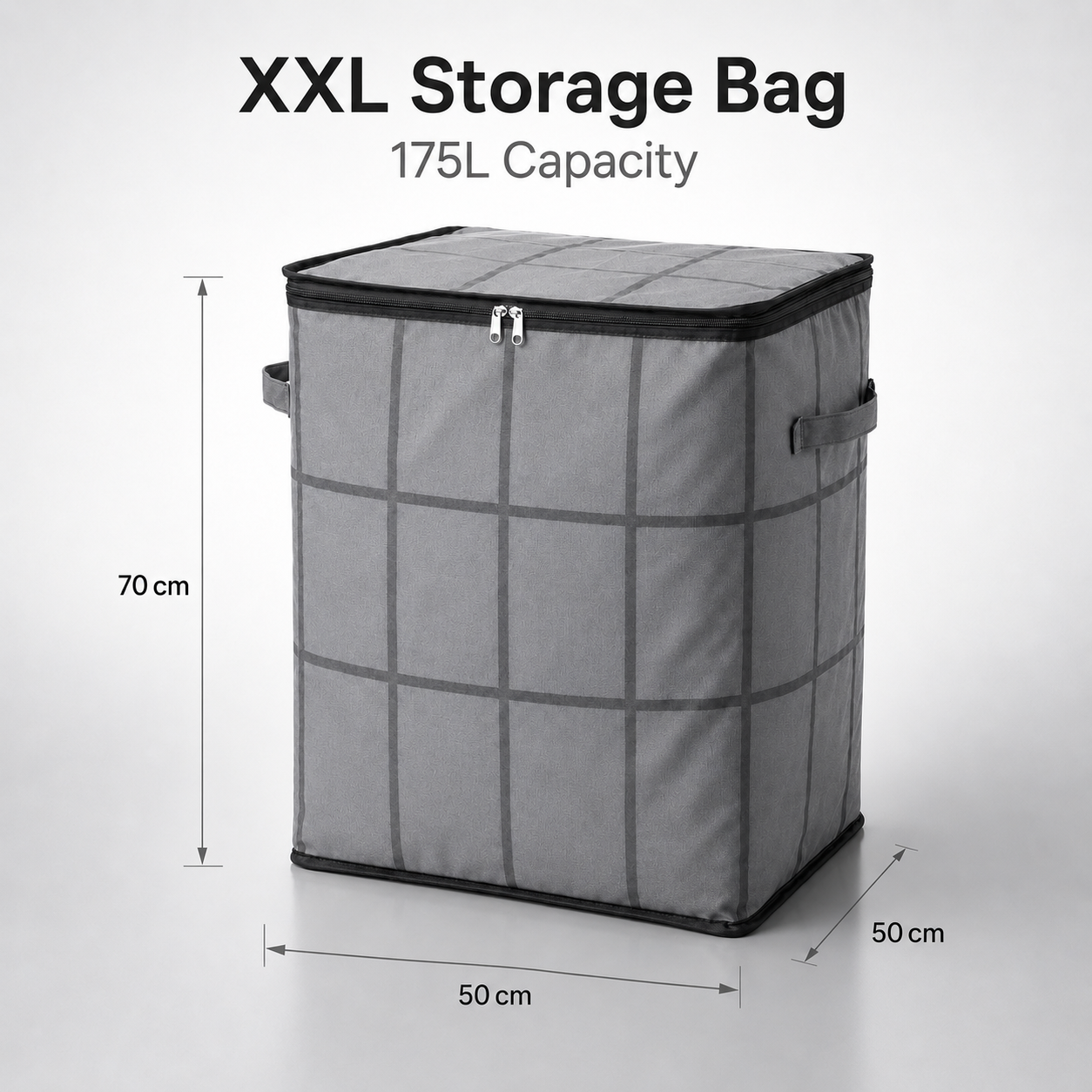 XXL Foldable Storage Bag with Reinforced Handles.