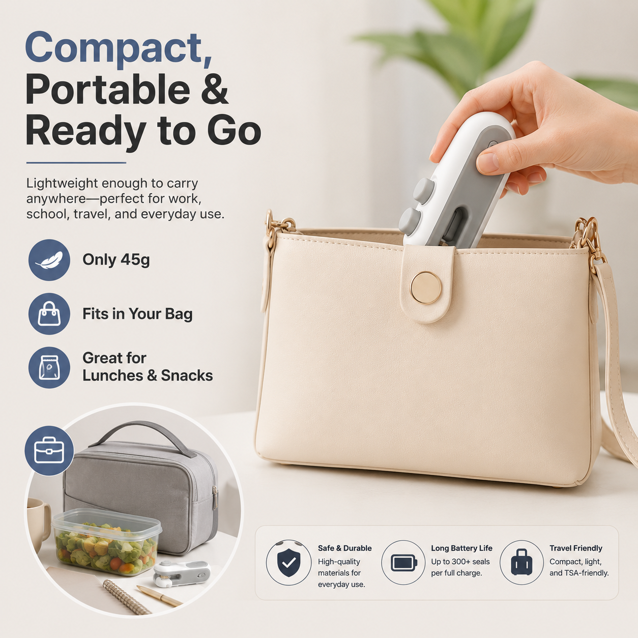 Rechargeable 2-in-1 Bag Sealer & Opener