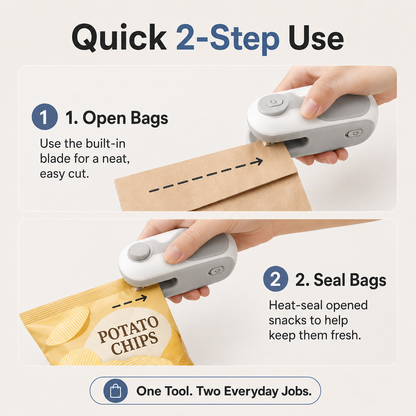Rechargeable 2-in-1 Bag Sealer & Opener