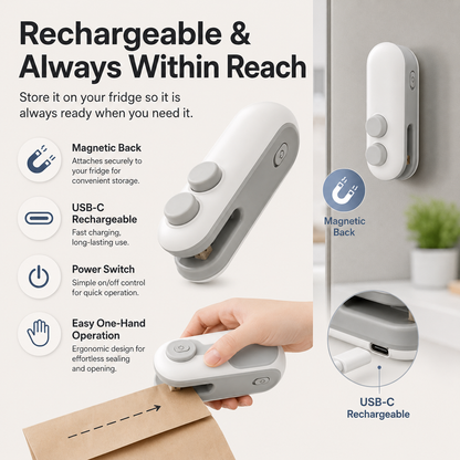 Rechargeable 2-in-1 Bag Sealer & Opener
