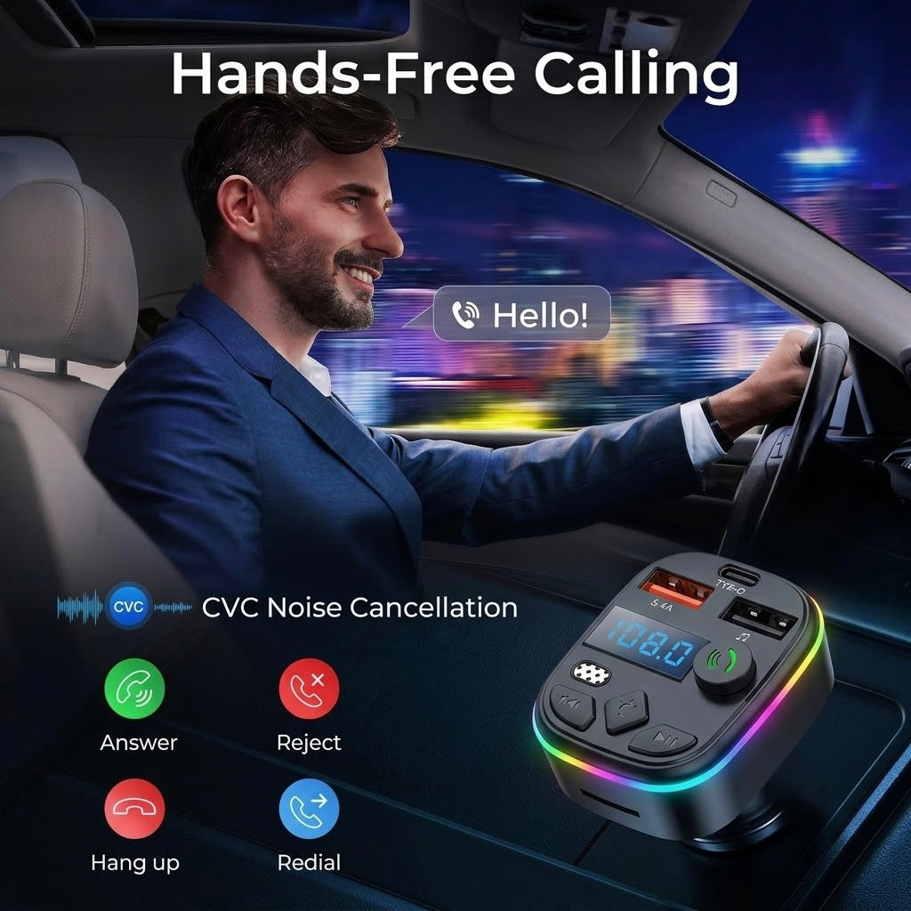 Bluetooth Car Smart Adapter | Upgraded Design.