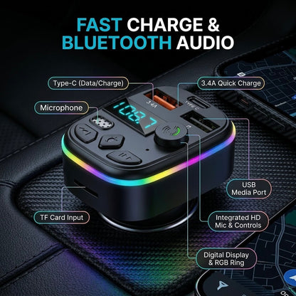 Bluetooth Car Smart Adapter | Upgraded Design.