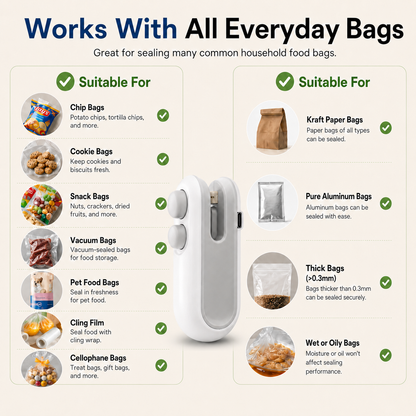 Rechargeable 2-in-1 Bag Sealer & Opener